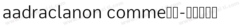 aadraclanon comme字体字体转换